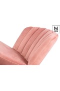 MODESTO krzesło RANGO różowe - welur, metal - Modesto Design